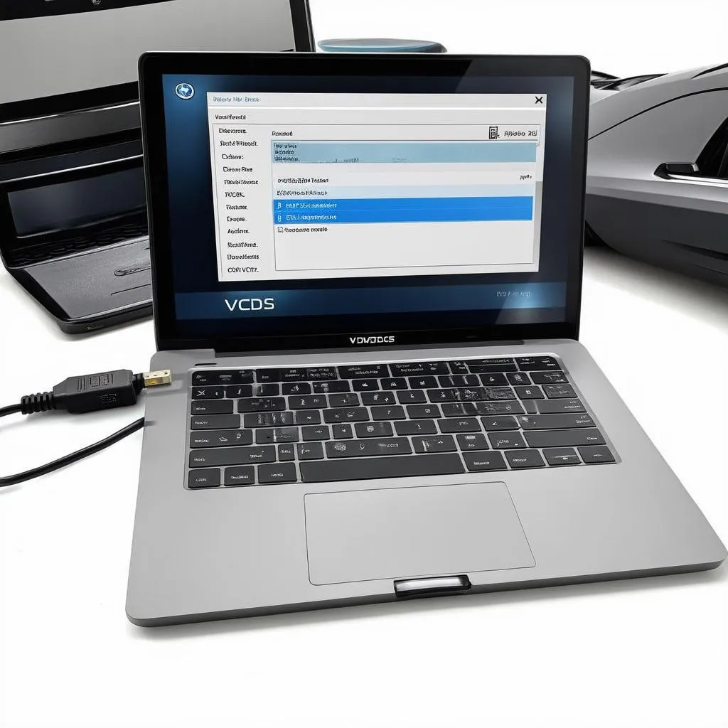 VCDS interface on a laptop