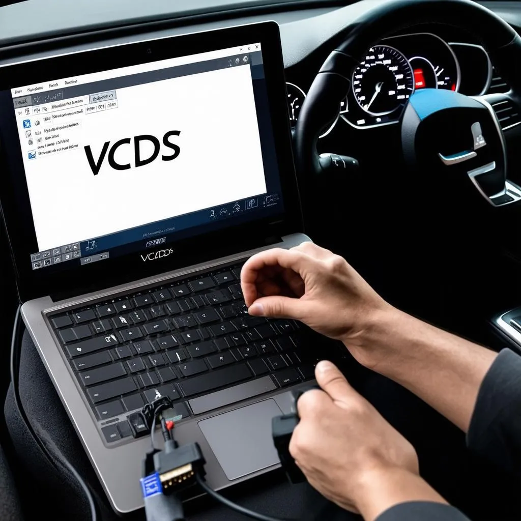 VCDS Interface Connected to Car