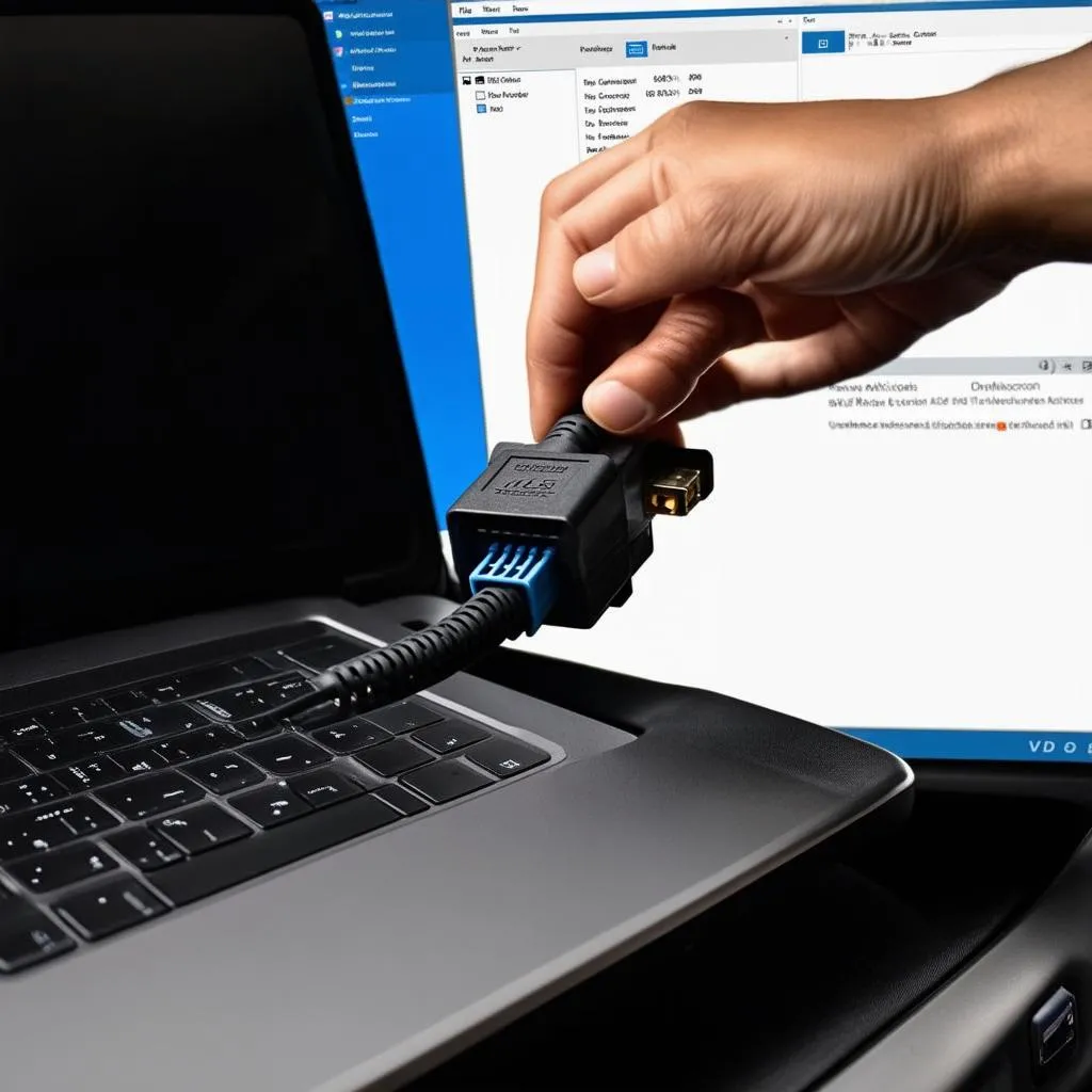 VCDS Interface Driver Connected to Car