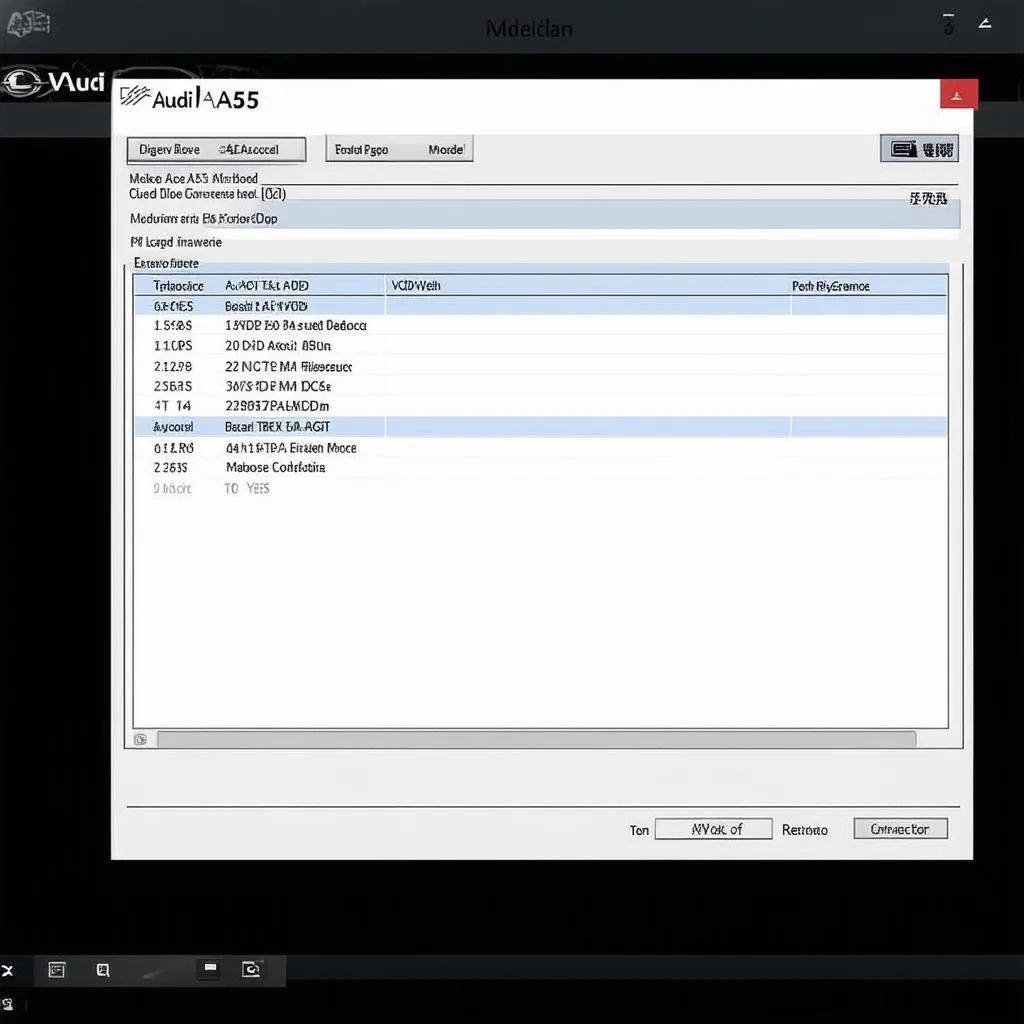 VCDS software interface