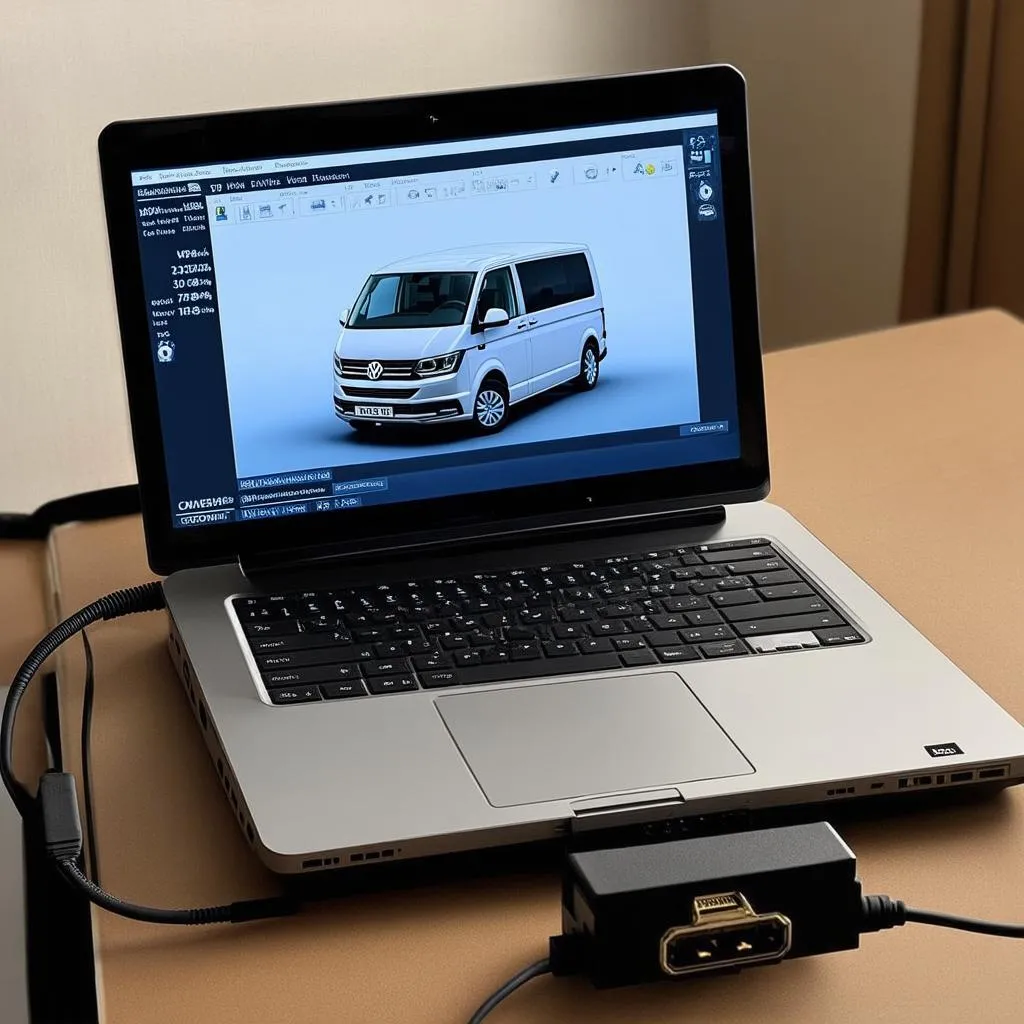 VCDS Software Connected to VW Transporter