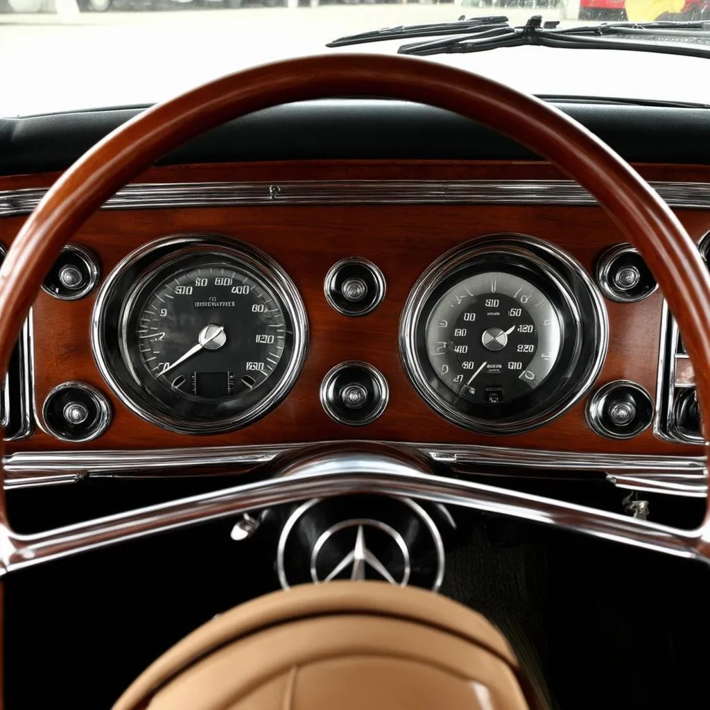 Vintage Mercedes Dashboard