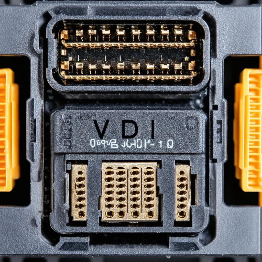 Close-up view of a VVDI IN function connector