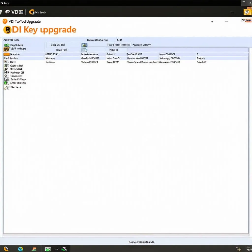 VVDI Key Tool upgrade screen