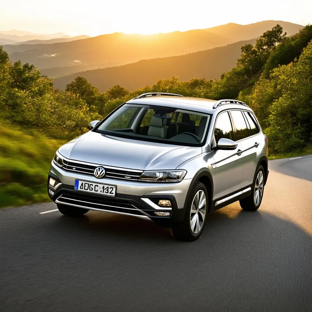 Volkswagen Alltrack on mountain road