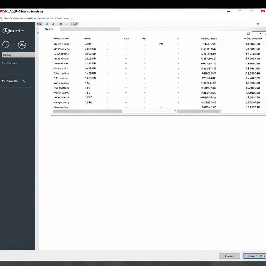 Mercedes-Benz XENTRY Diagnostics software interface