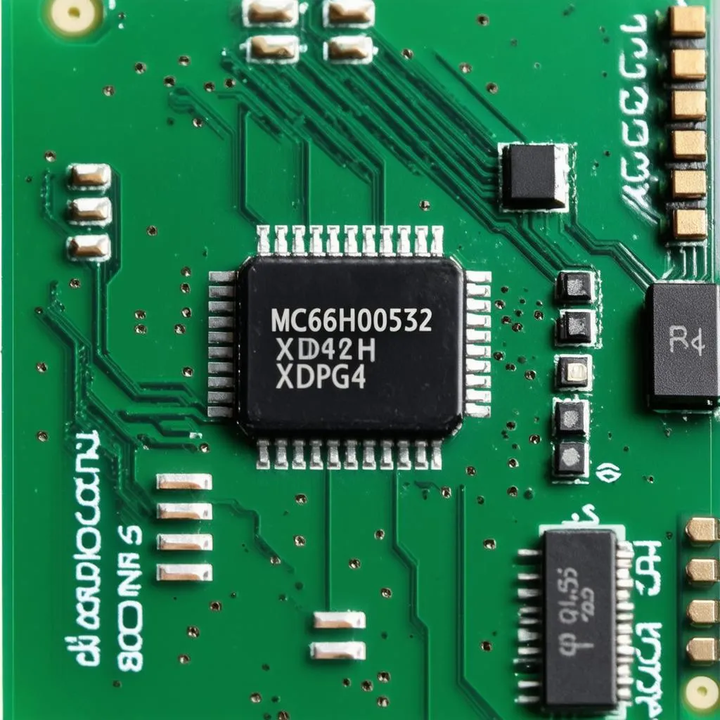 circuit board with the Xhorse MC68HC05X32 XDPG14 chip