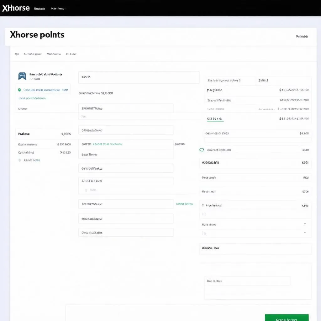 Xhorse points dashboard