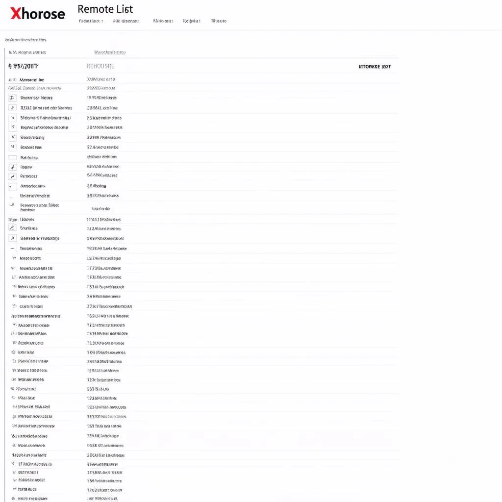 Xhorse Remote List