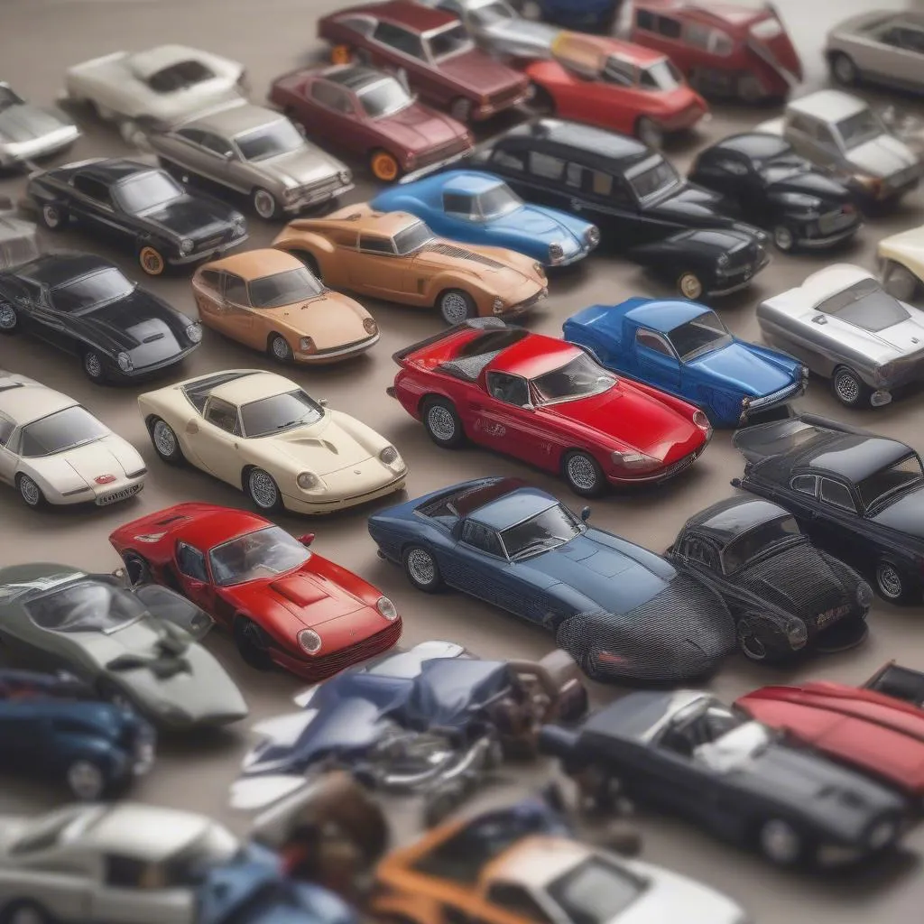 A collection of 1/12 scale model car kits, showcasing diverse models and brands