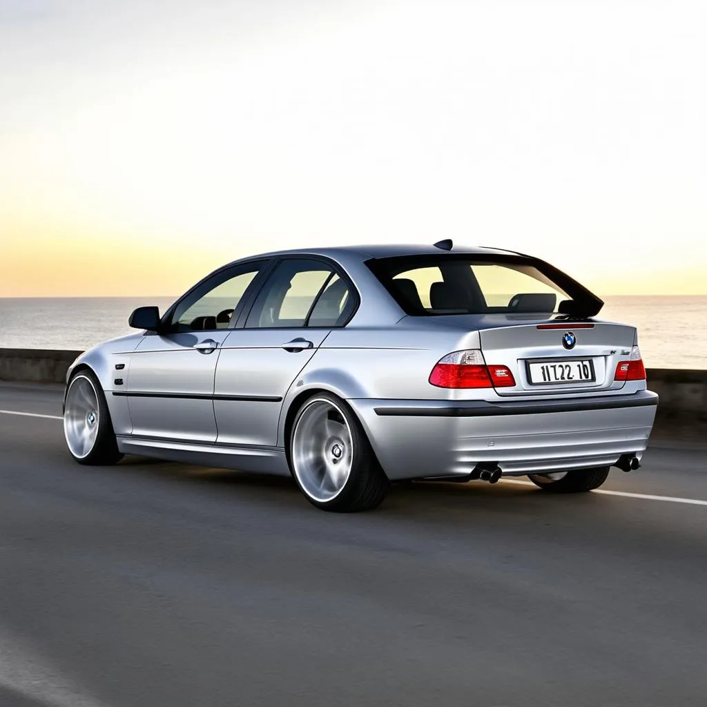 2004 BMW 325i with a spoiler