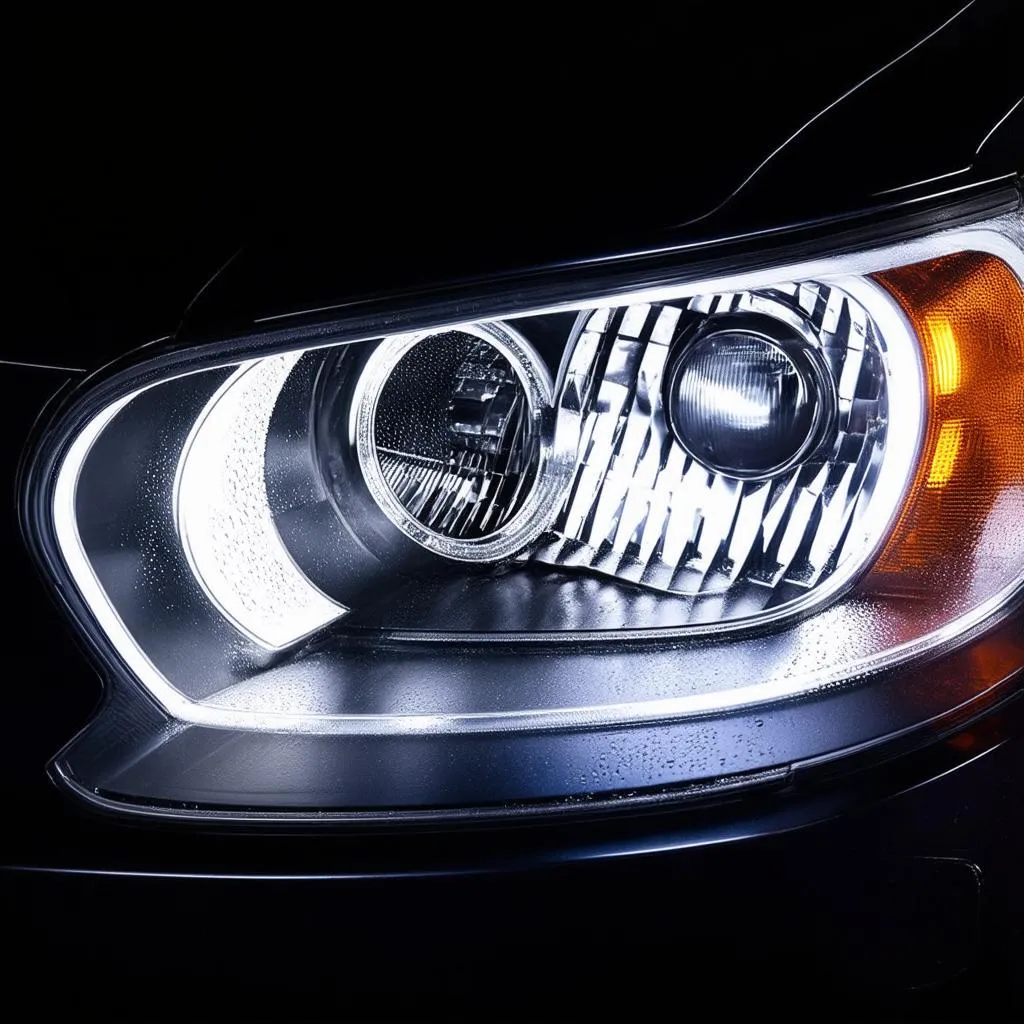 2011 BMW 535i Headlight with Condensation