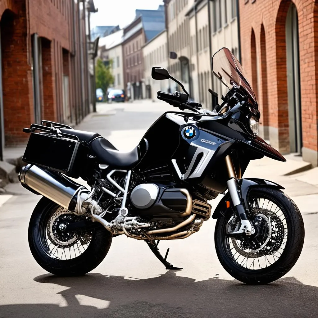 2016 BMW 1200GS parked in a city