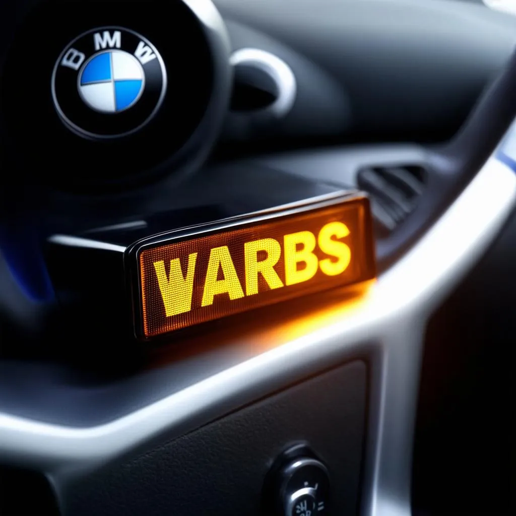 BMW dashboard with ABS warning light illuminated