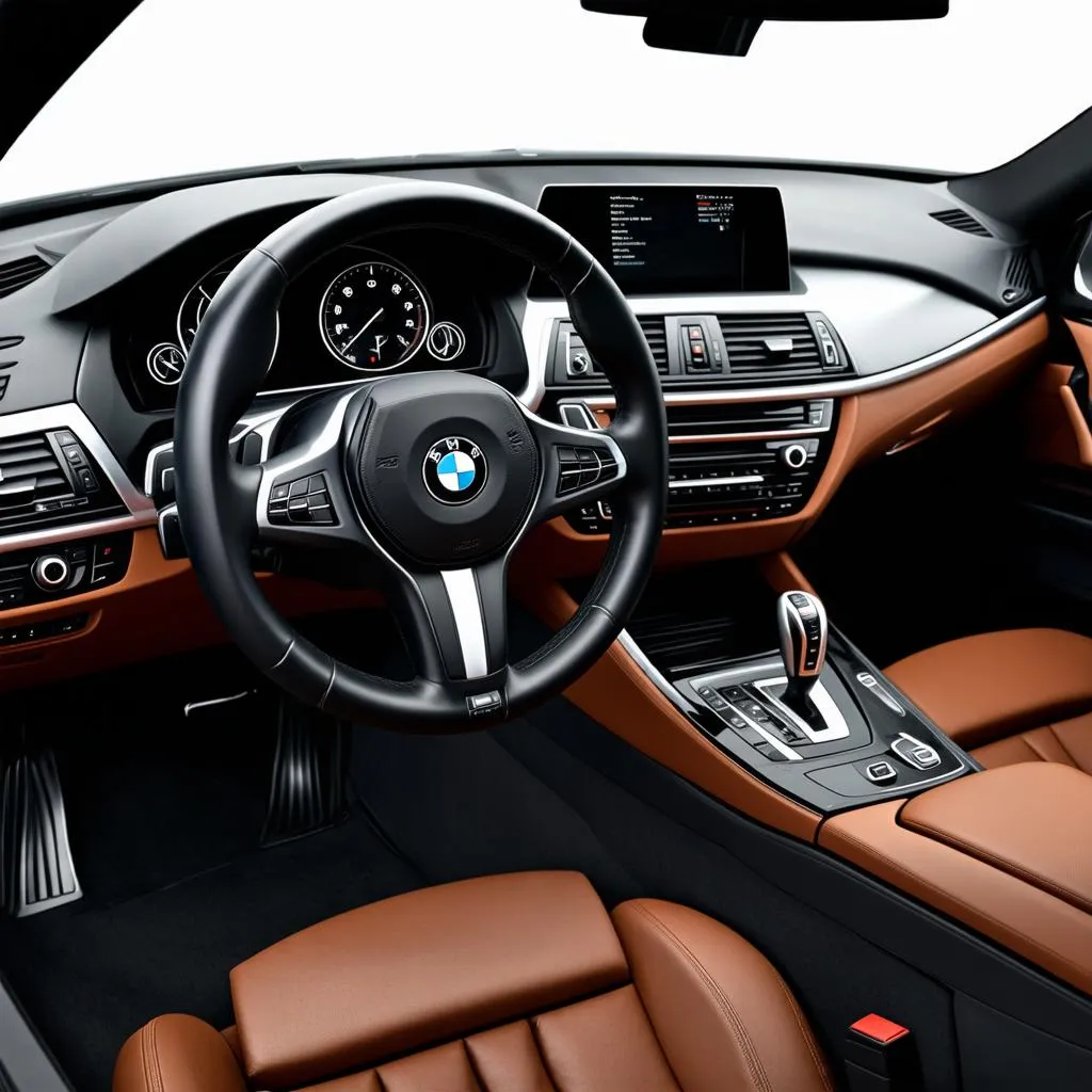 Luxurious interior of a BMW M5