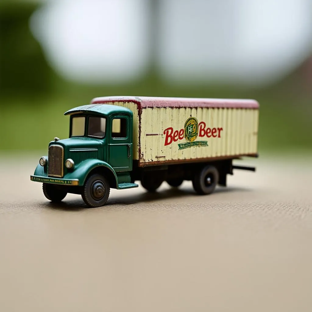 Antique HO Scale Beer Truck Model