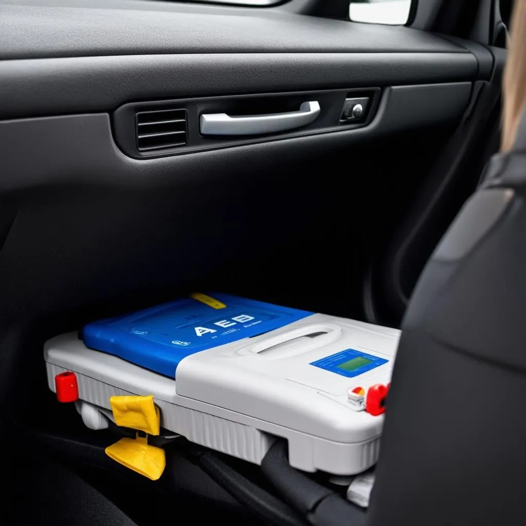 AED in a car glove compartment