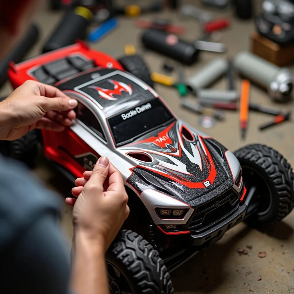 Applying RC Car Decals