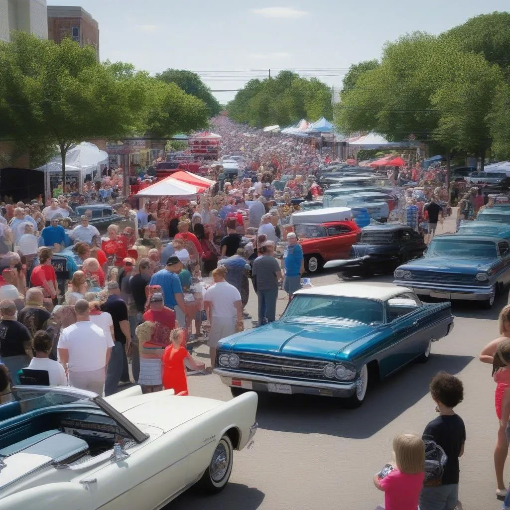 Crowd at Arlington Car Show