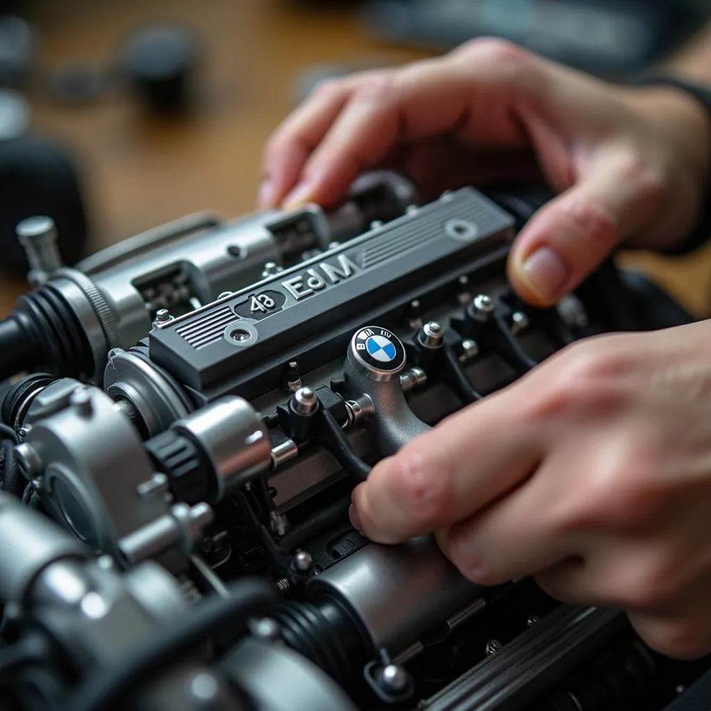 Assembling a Detailed BMW Model Engine