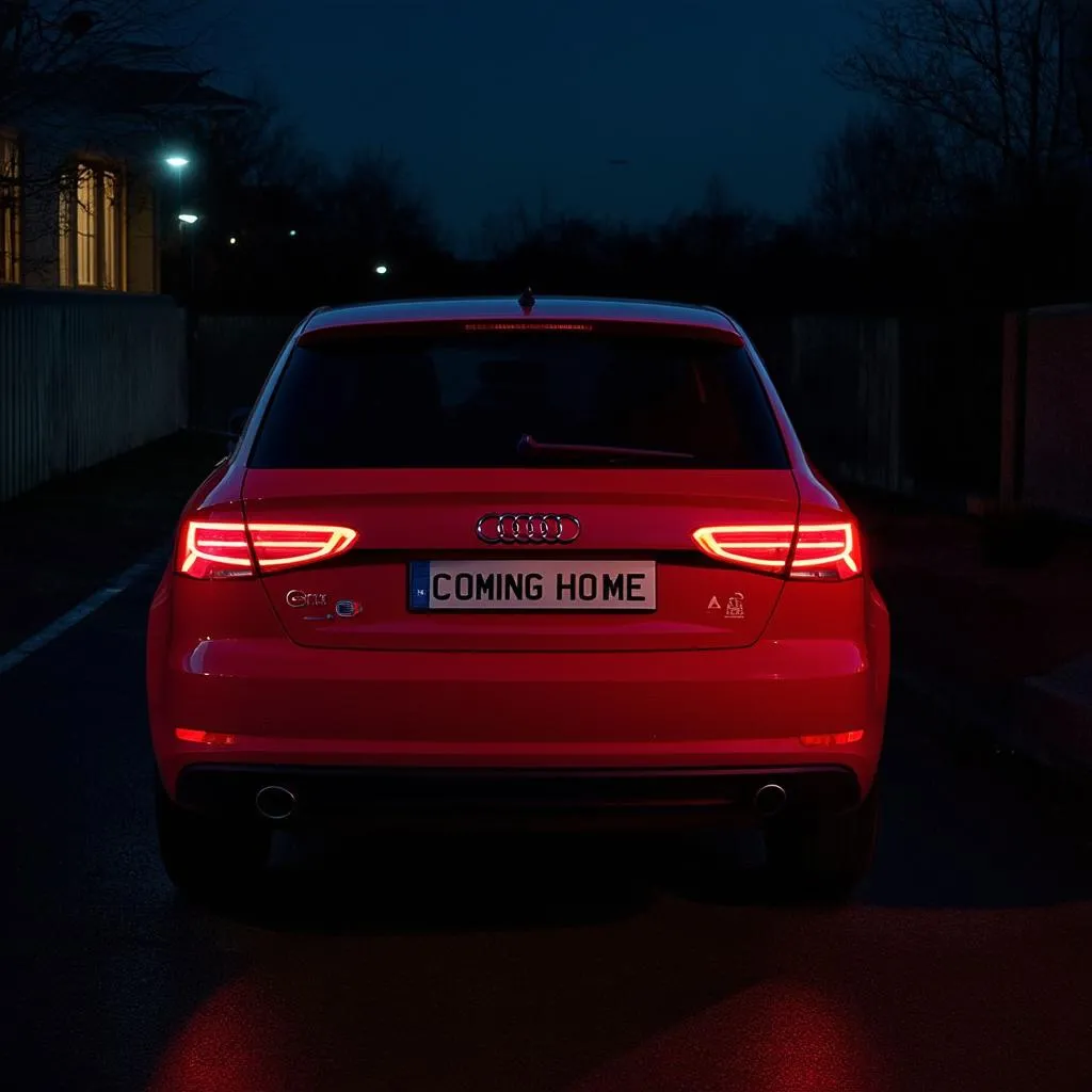 Audi A3 tail lights coming home feature