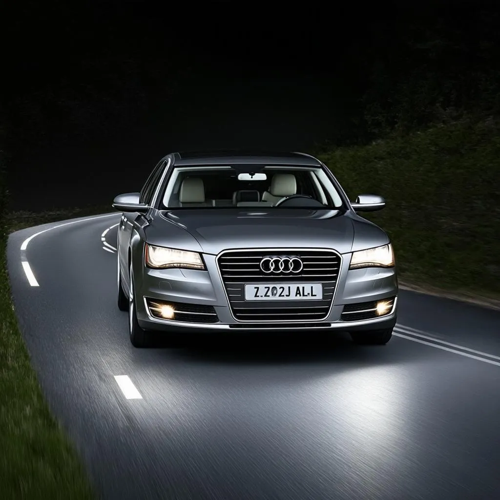 Audi A8L Night Driving