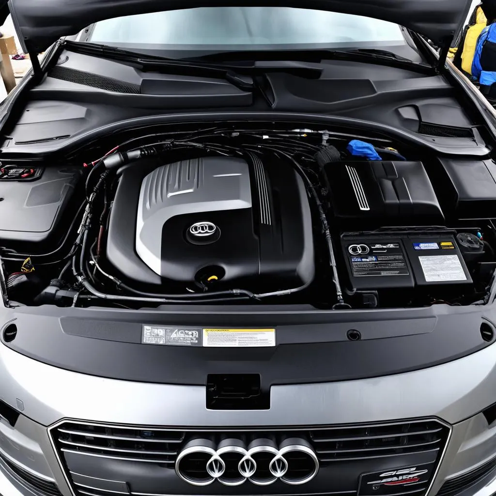 audi engine bay