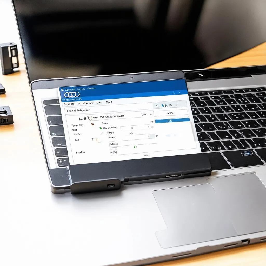 Audi OBD2 Scan Software on Laptop