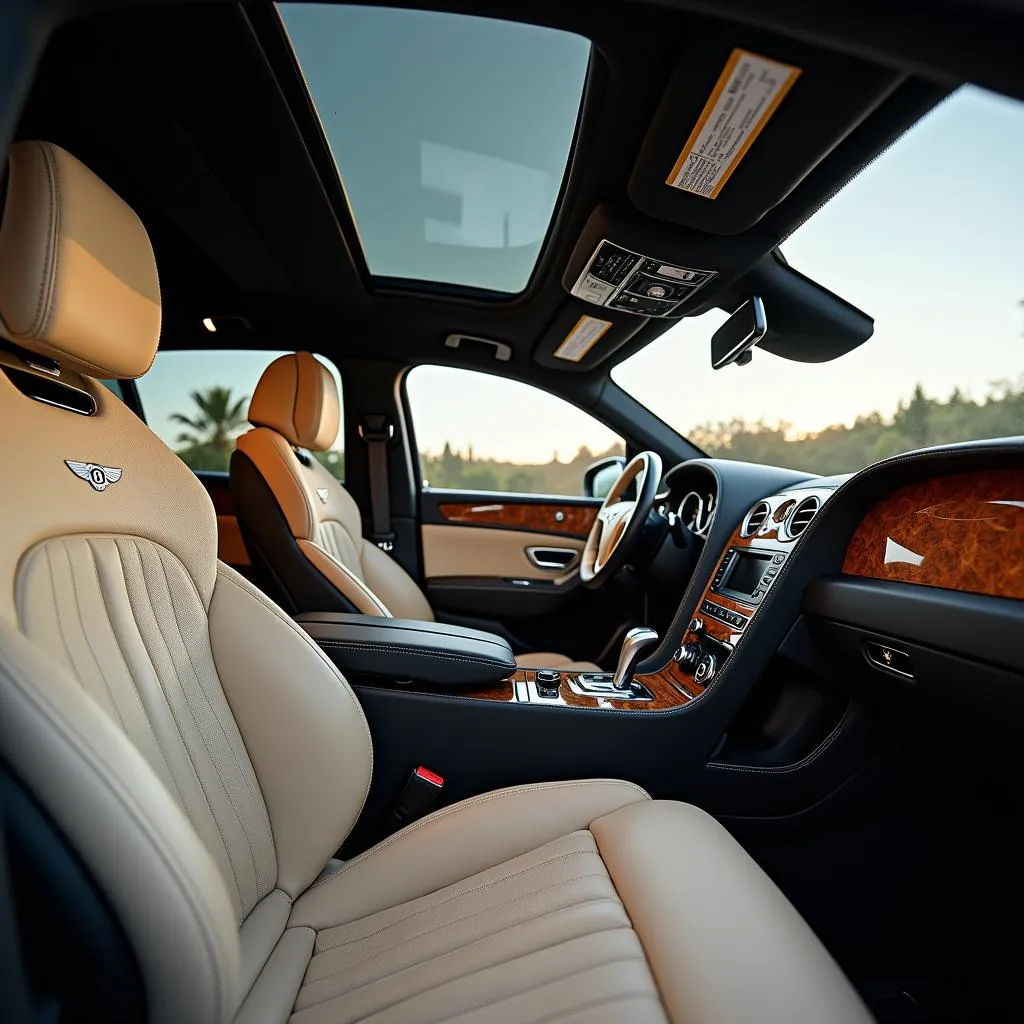 Luxury Interior of a Bentley Chauffeur Car