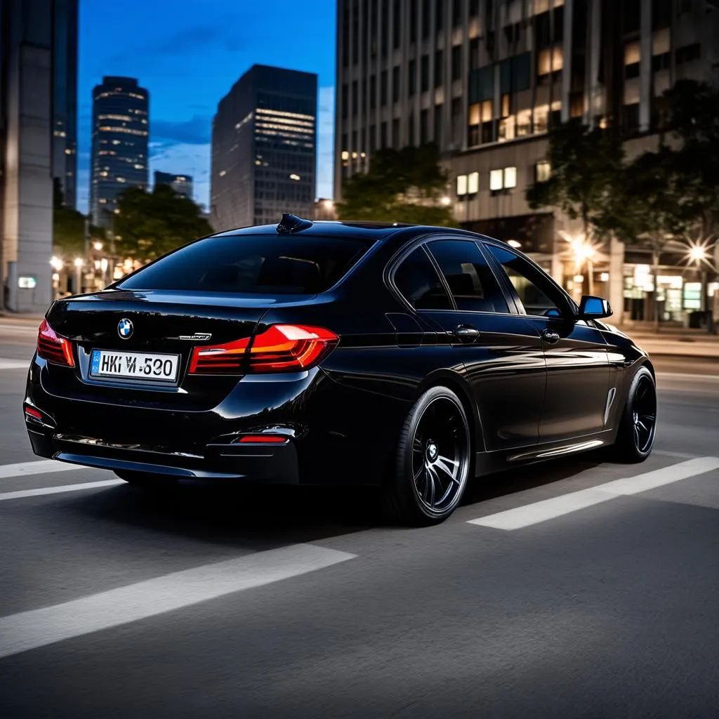 Black BMW 5 Series