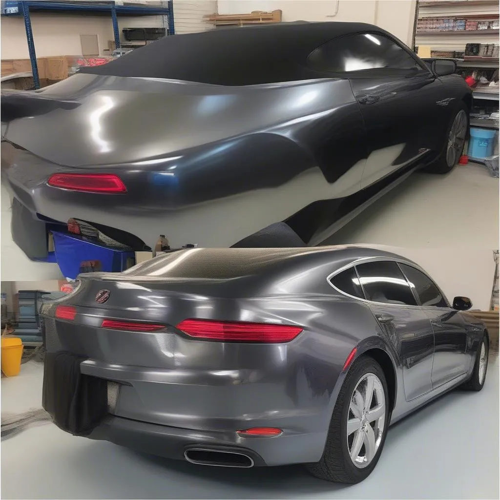 Black chrome car vinyl wrap application process, a step-by-step guide