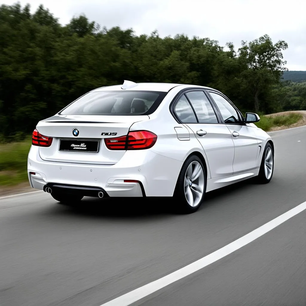 White BMW 3 Series Car