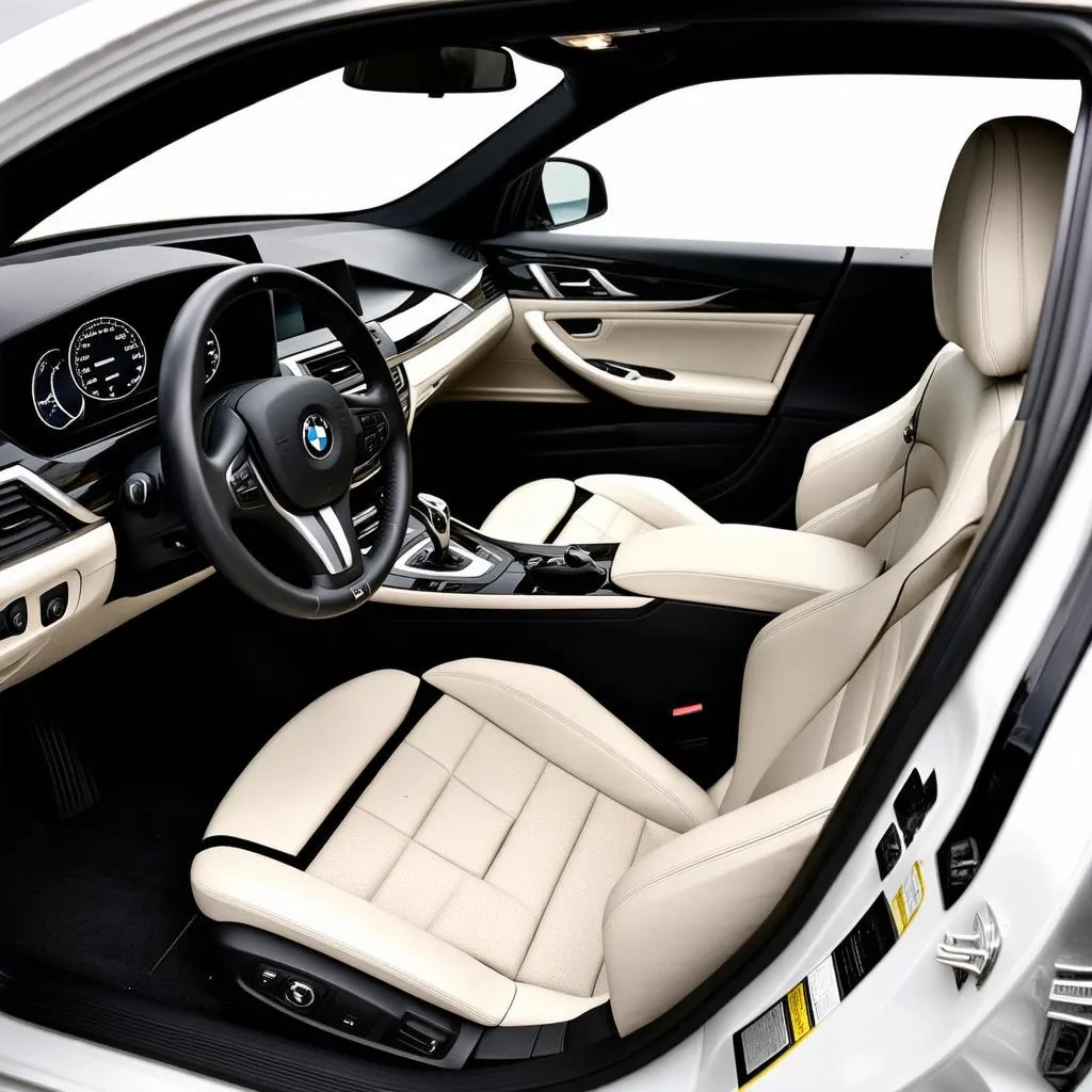 BMW 3 White Interior