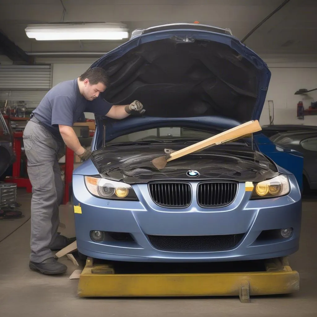 BMW 328i Hood Repair