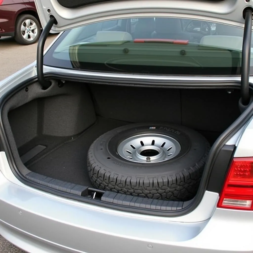 BMW 328i Spare Tire Location Under Cargo Floor