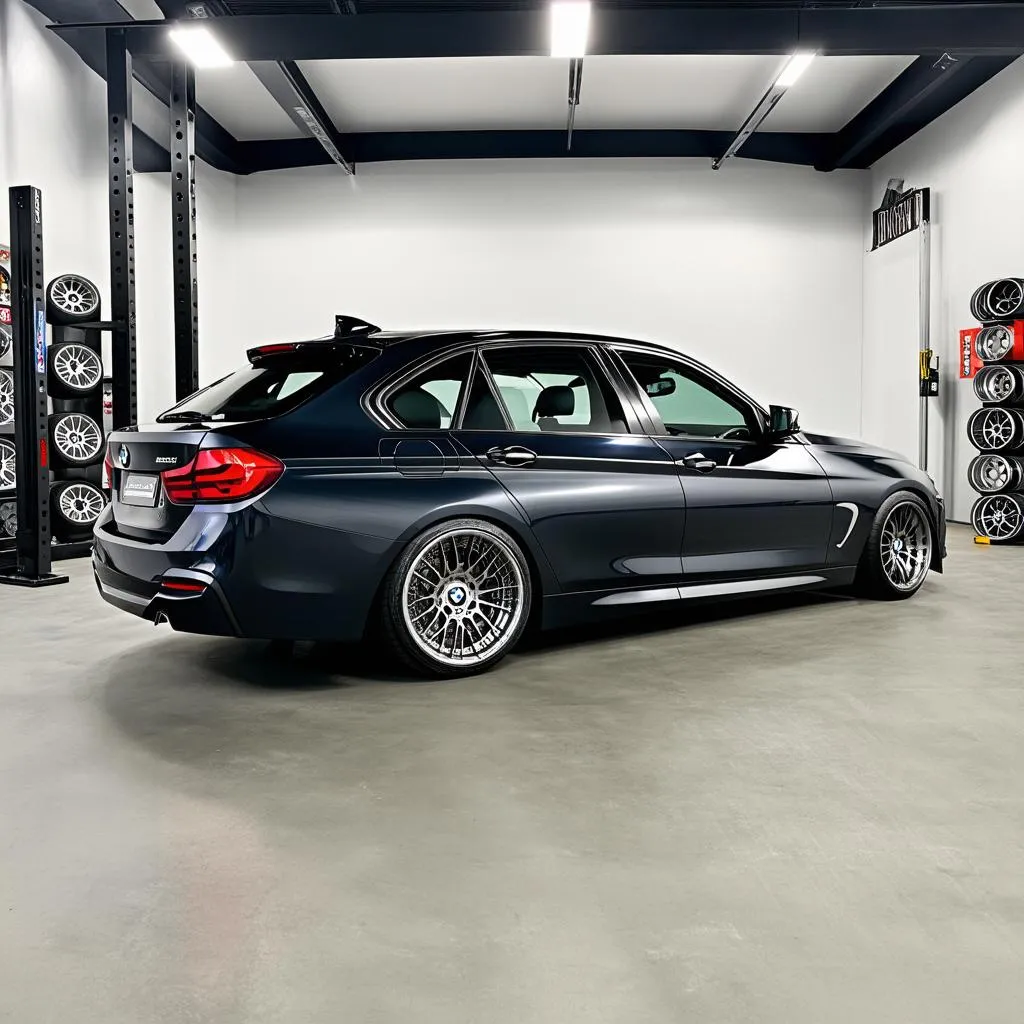 BMW 330i at a Rim Shop