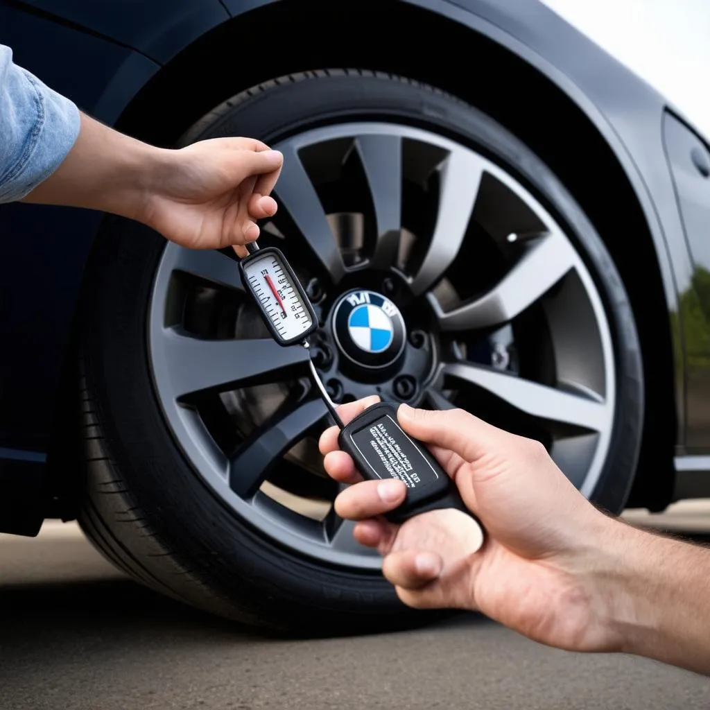 bmw 330i tire pressure check