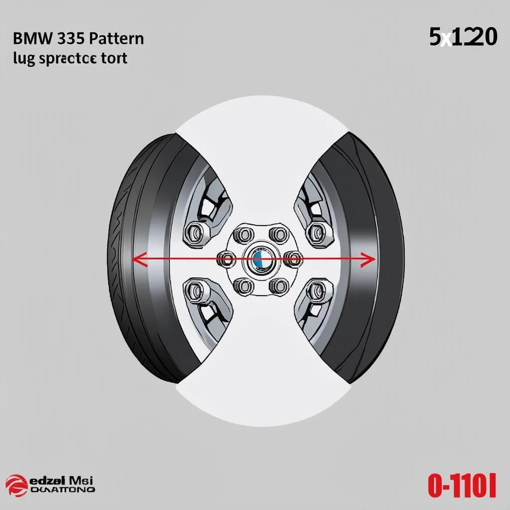 BMW 335i lug pattern diagram