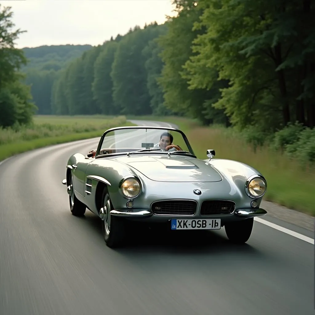 BMW 507 Roadster on a Scenic German Road