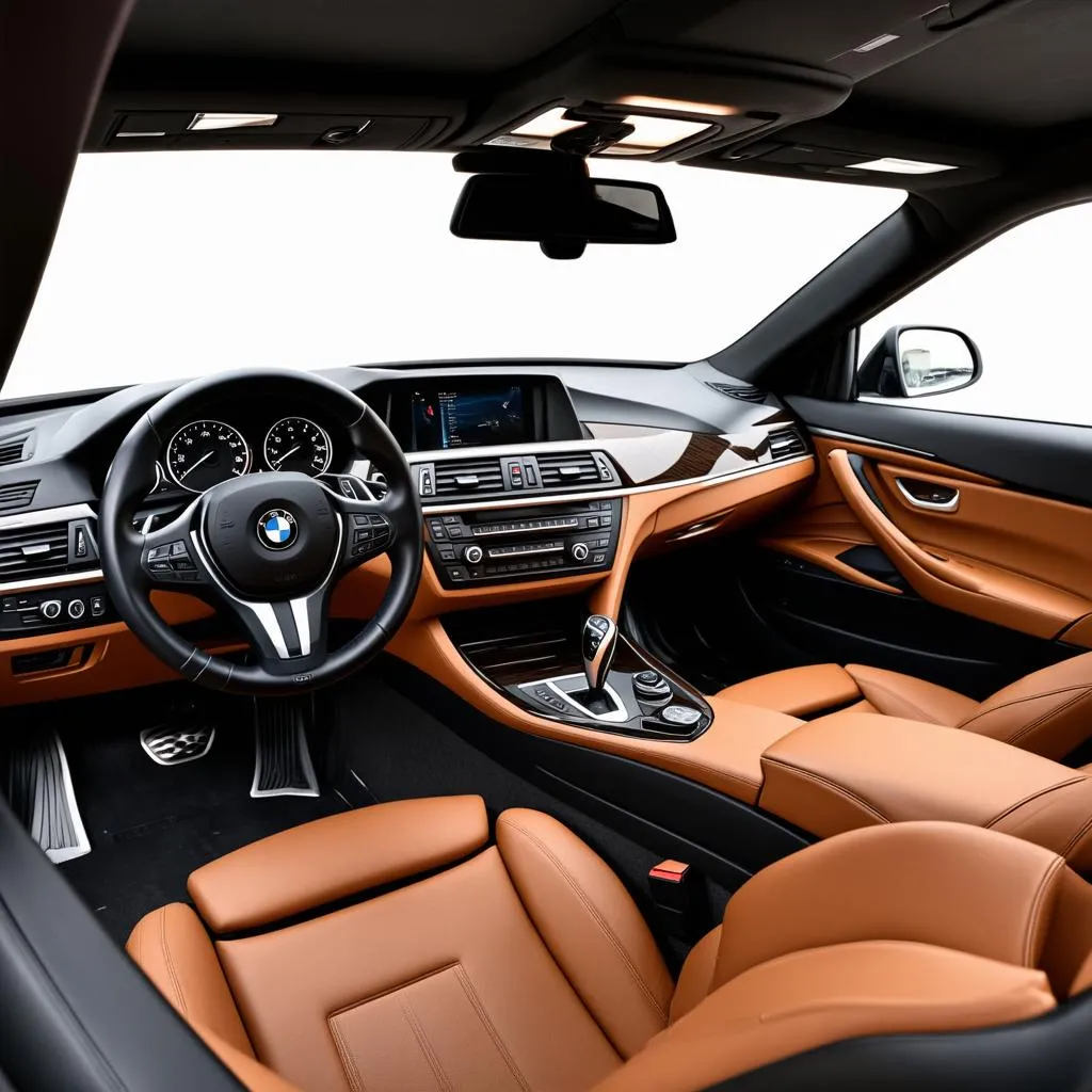 luxurious car interior