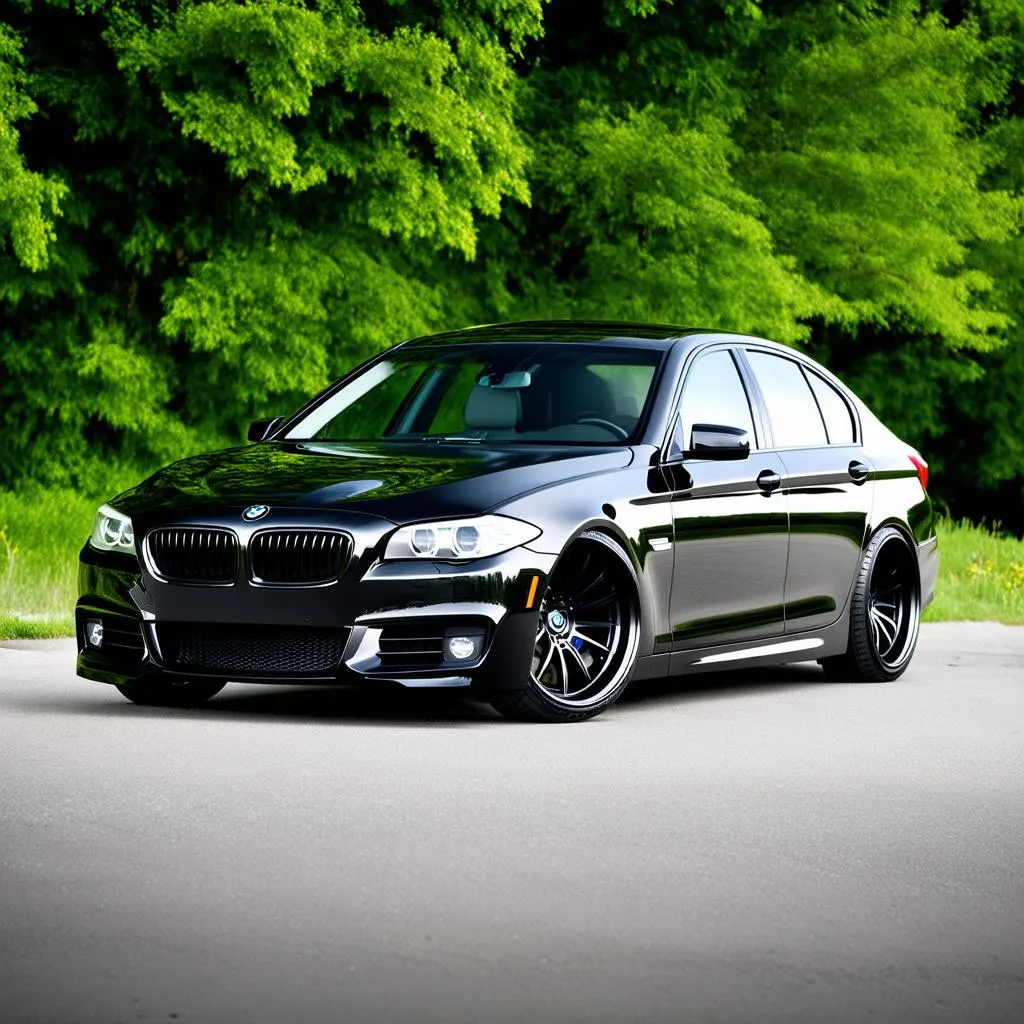 BMW 535i with aftermarket rims