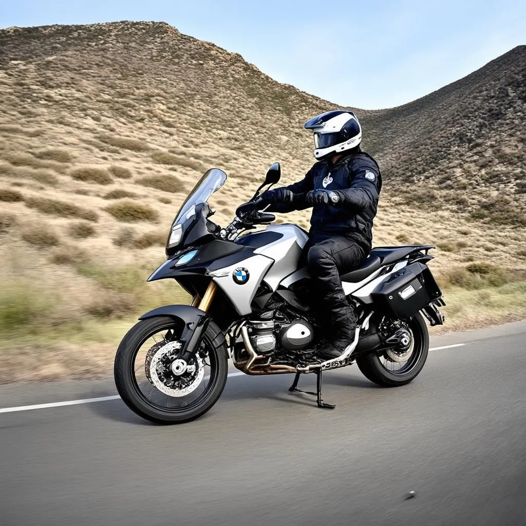 BMW 650 GS Motorcycle Rider