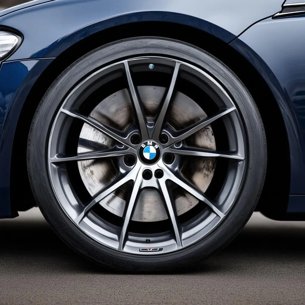 Close-up of BMW 845M Wheel