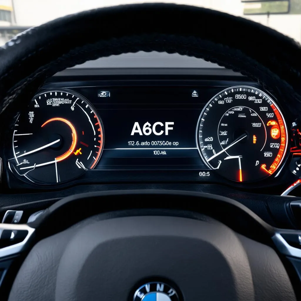 bmw a6cf code on dashboard