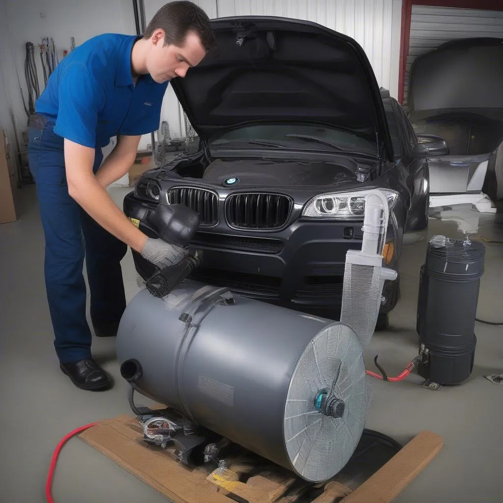 BMW air ride system air compressor replacement