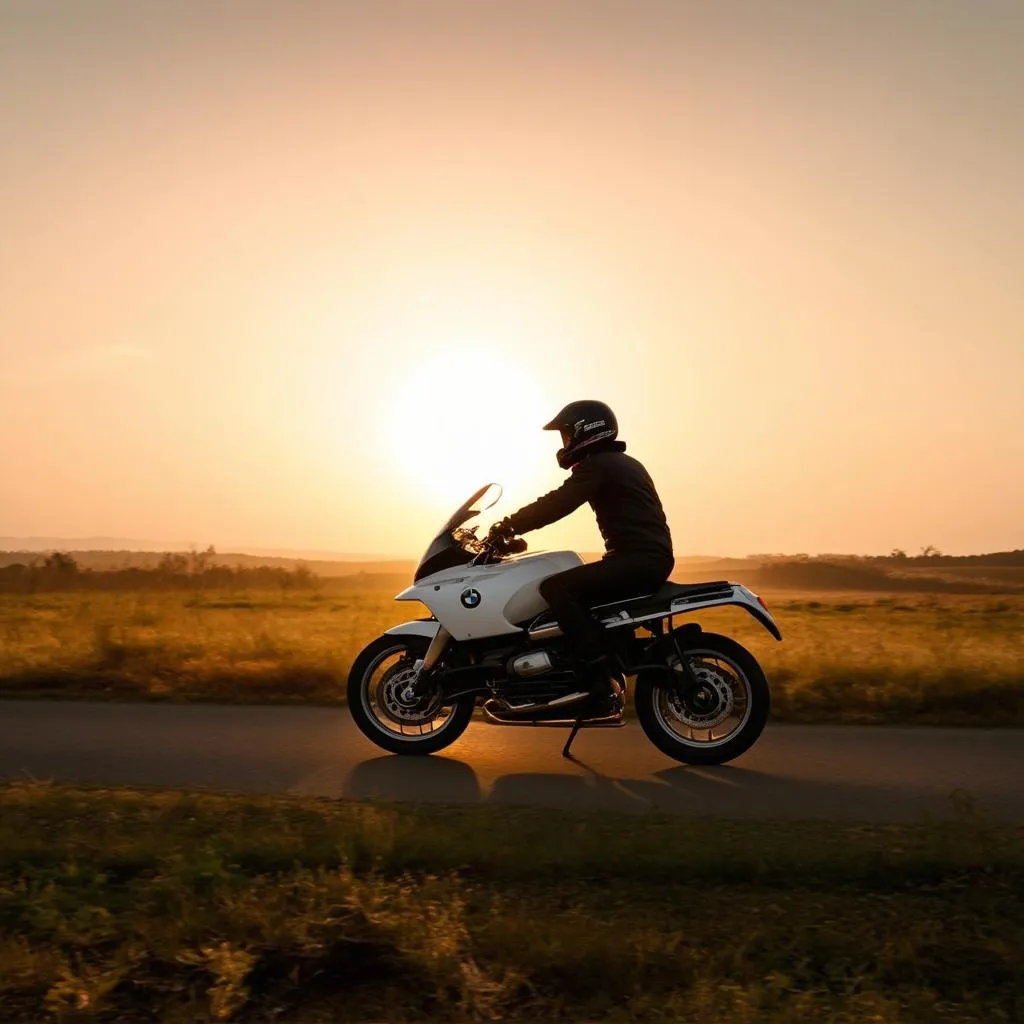 BMW Airhead Rider Silhouette