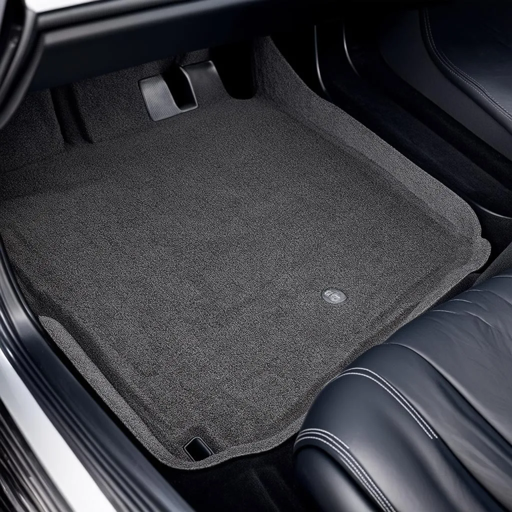 Close-up of BMW all-weather car mats