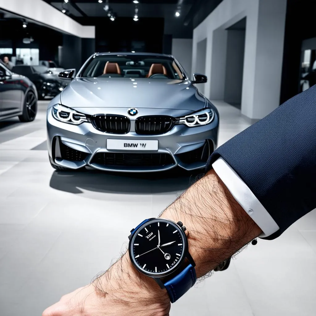 bmw-car-and-wristwatch