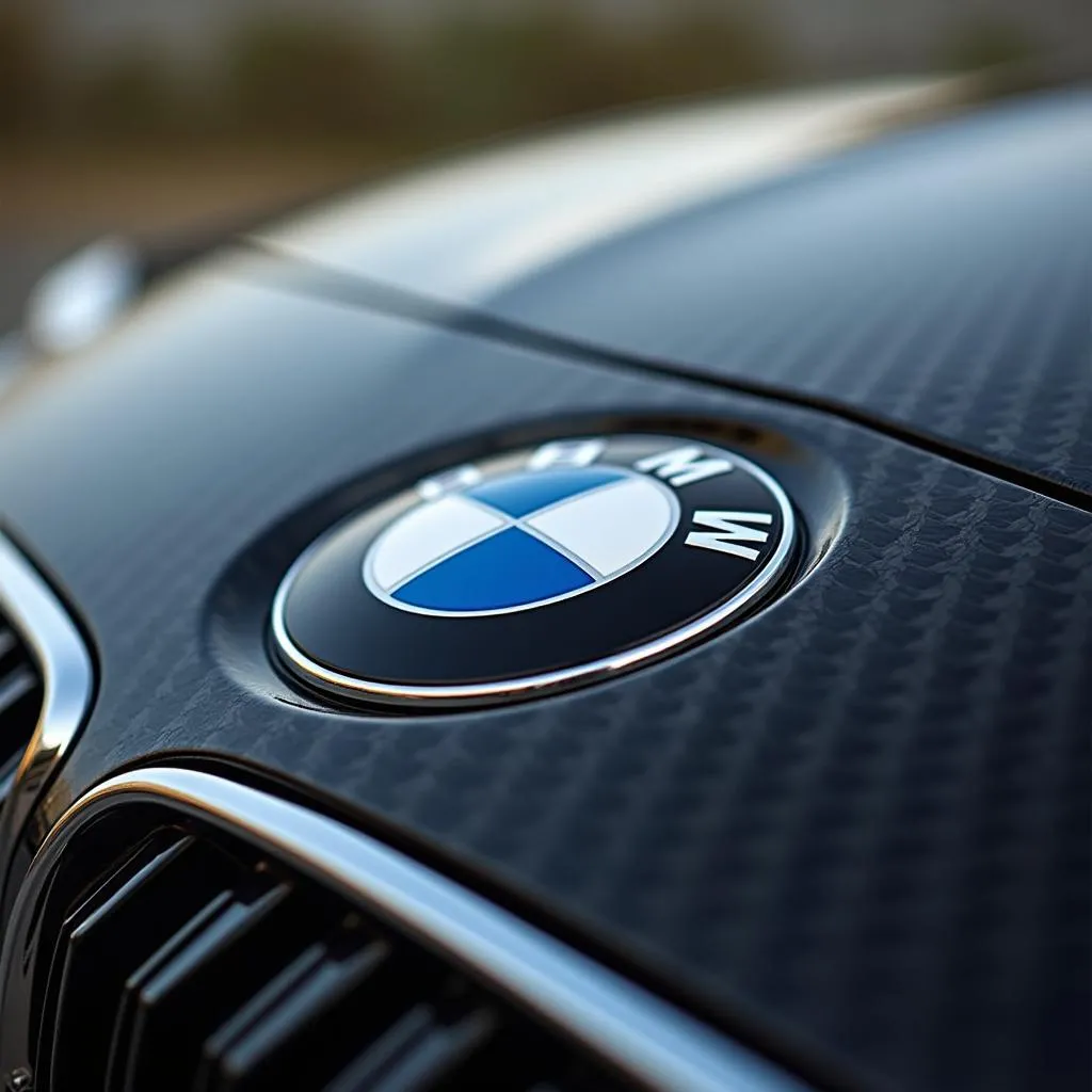 BMW Carbon Fiber Roundel Close Up