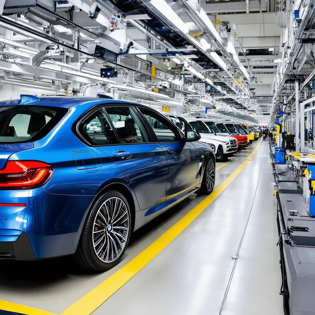 bmw cars production-line